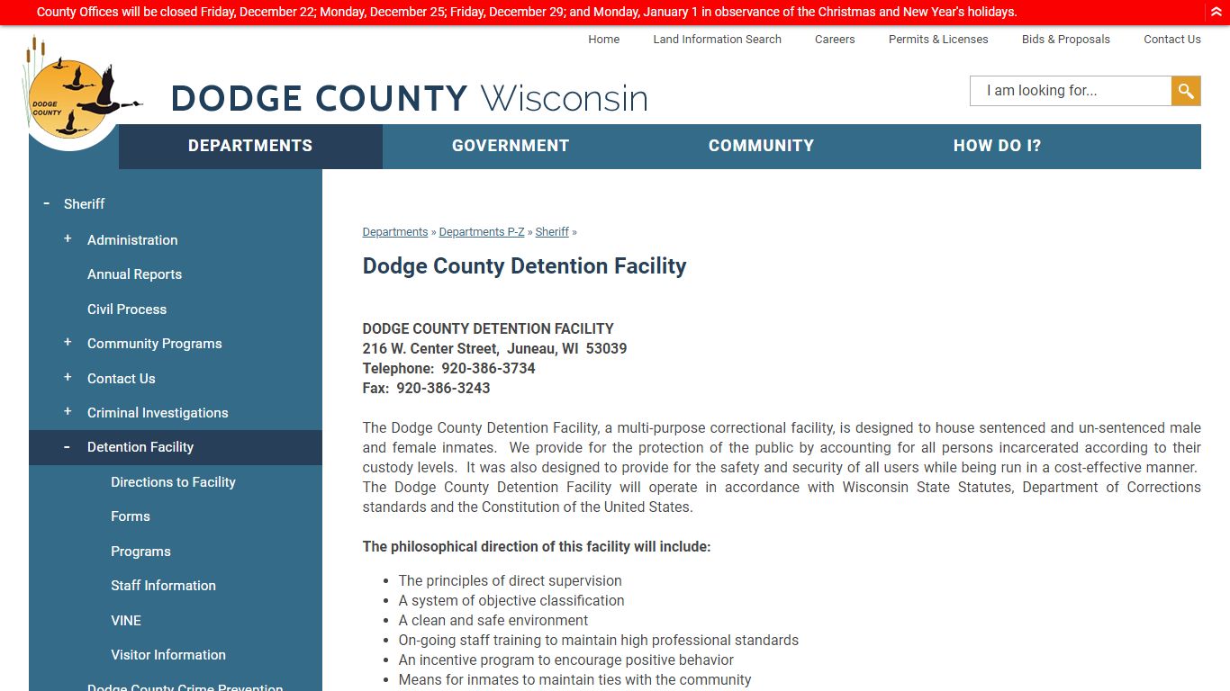 Dodge County Detention Facility | Dodge County, WI